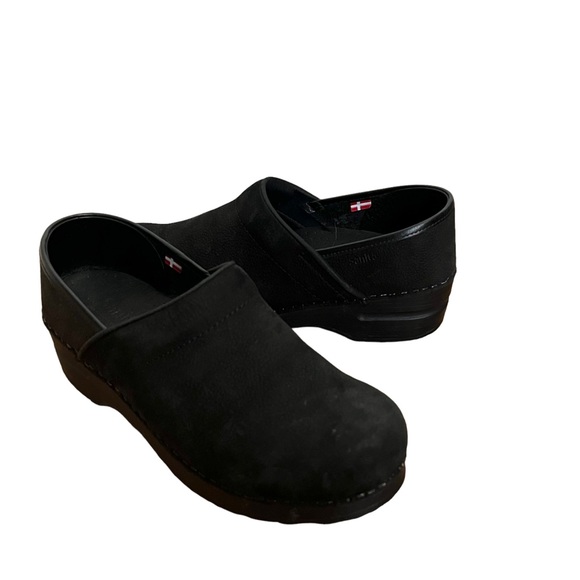 Sanita Shoes - Sanita Matte Black Slip On Career Nursing Professional Clogs Size 39